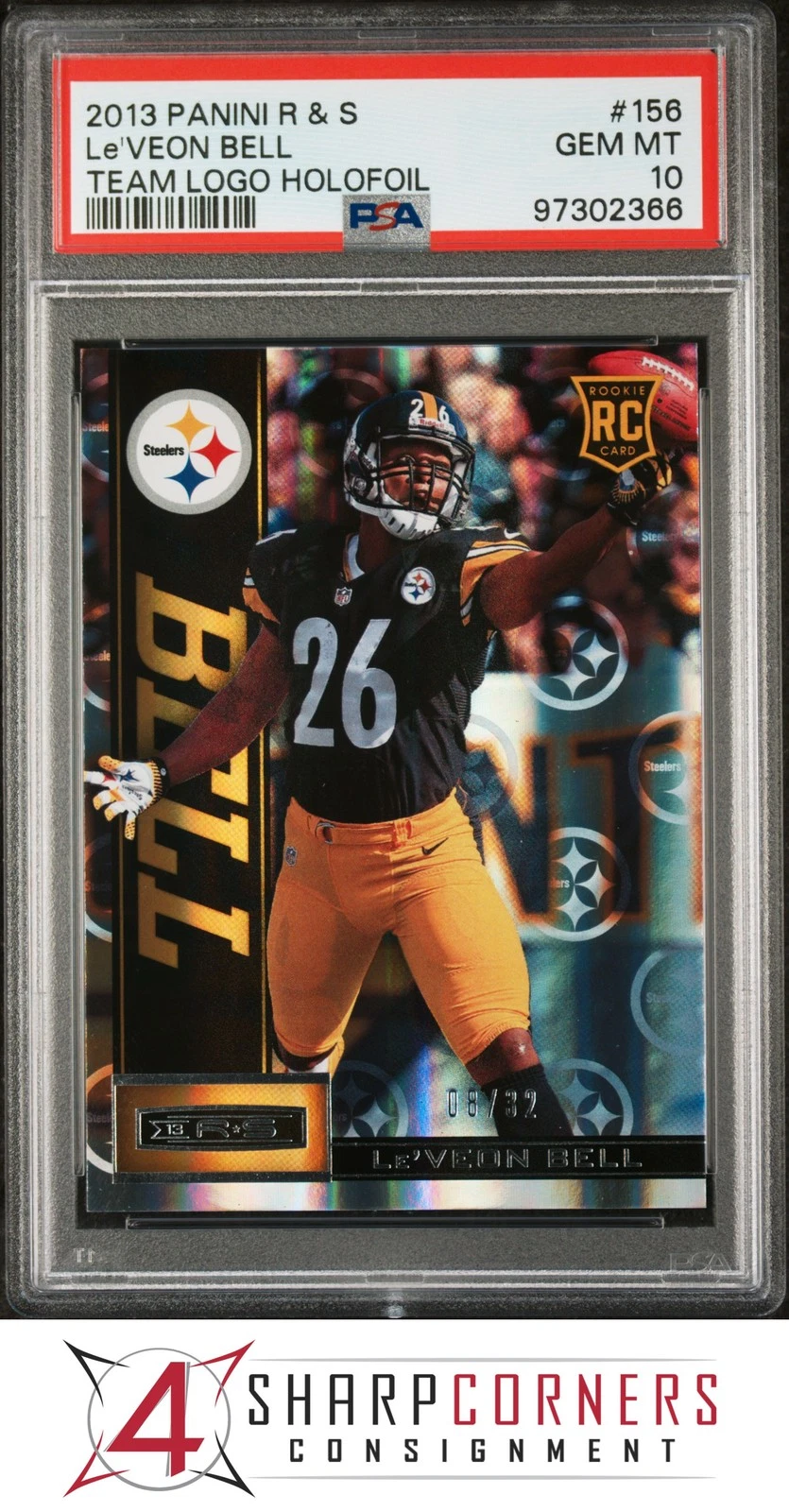 Le'Veon Bell Panini Rookies & Stars #156 Team Logo Holofoil