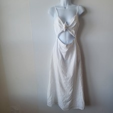 Show Me Your Mumu women's Moby Tie Cutout Midi Dress size M clean gril lined