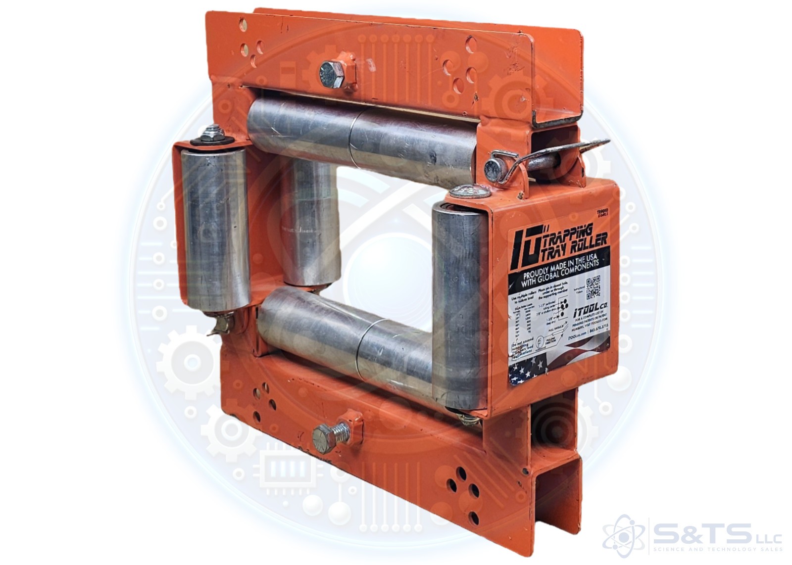 iTOOLco TR9010 10" - 90 Degree Tray Roller, 2,000 lb. Load Capacity