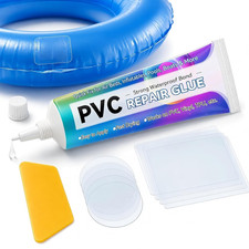 Air Mattress Repair Kit, Fast-Dry Waterproof Vinyl Glue PVC Patches, Flexible