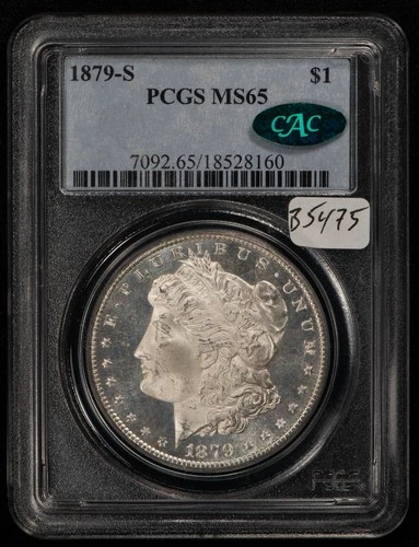 1879-S $1 Morgan Dollar - Frosty DMPL Proof-Like Obv - CAC PCGS MS 65 - B5475