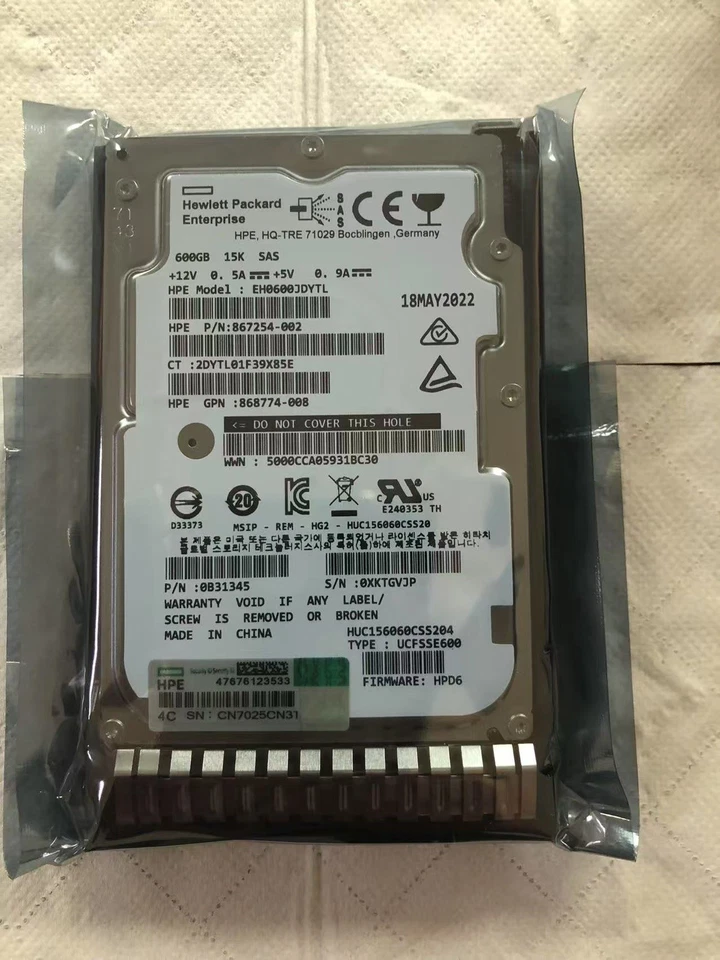 NEW HP 870794-001 870757-B21 2.5" 600GB 12Gb/s SAS 15K SFF SC HDD - Image 2 of 4
