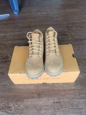 Timberland Premium 6 Inch Waterproof Wheat Nubuck Boys' Boots Lace Up Size 9