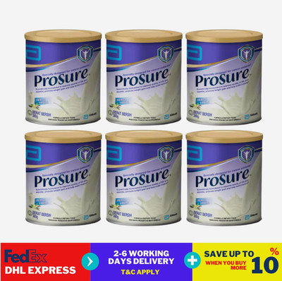 6x Abbott Pro Sure 380g Milk Powder High-Protein, Prebiotic + EPA Fast Ship