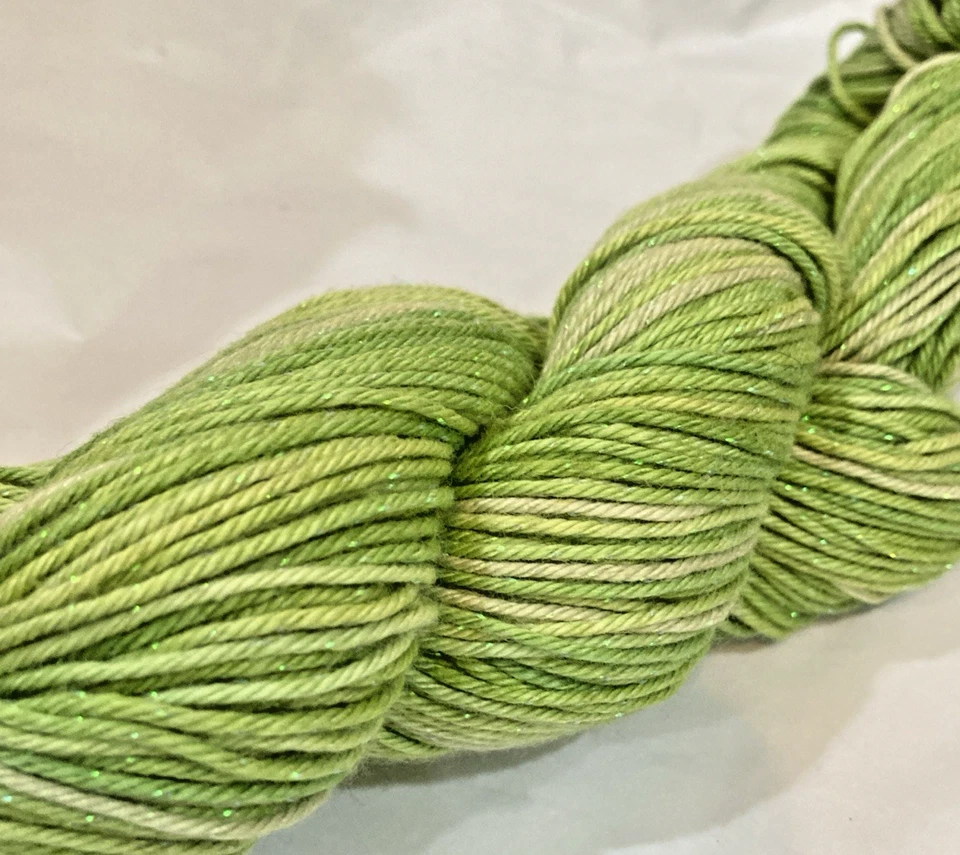 Каскадная пряжа Sunseeker хлопок акриловые зеленые тона, смешанный лот, пожалуйста, прочитайте - Изображение 3 из 4