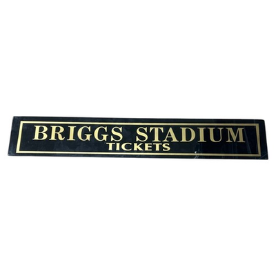 #ad Briggs Stadium Tickets Detroit Michigan Jalousie Glass Sign $59.99