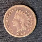 1864 Indian Head Cent 1c Copper-Nickel BN Fine.  Lot 26C02 FREE SHIPPING!