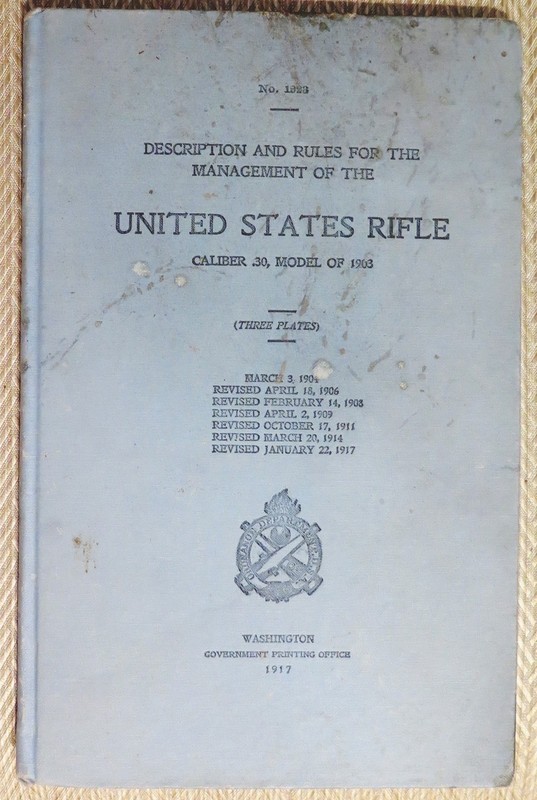 Management of the United States Rifle Caliber .30, Model of 1903 - $100