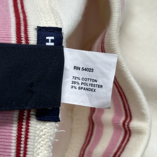 VTG Y2K 2003 Gap Stretch Velour Cream Red Pink Stripe Pants Sz Med (ALTERED) - Picture 11 of 15