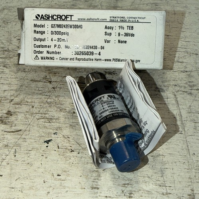 #ad #ad New In Box ASHCROFt G27M0242EW300G Pressure Transducer 0 300 PSI $148.80