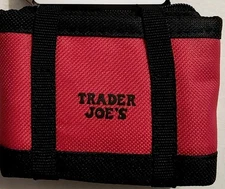 TRADER JOE'S MICRO TOTE (RED) with GROCERY BAG 