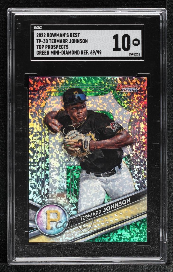 2022 Bowman's Best Green Mini-Diamond Refractor 69/99 Termarr Johnson 09ou