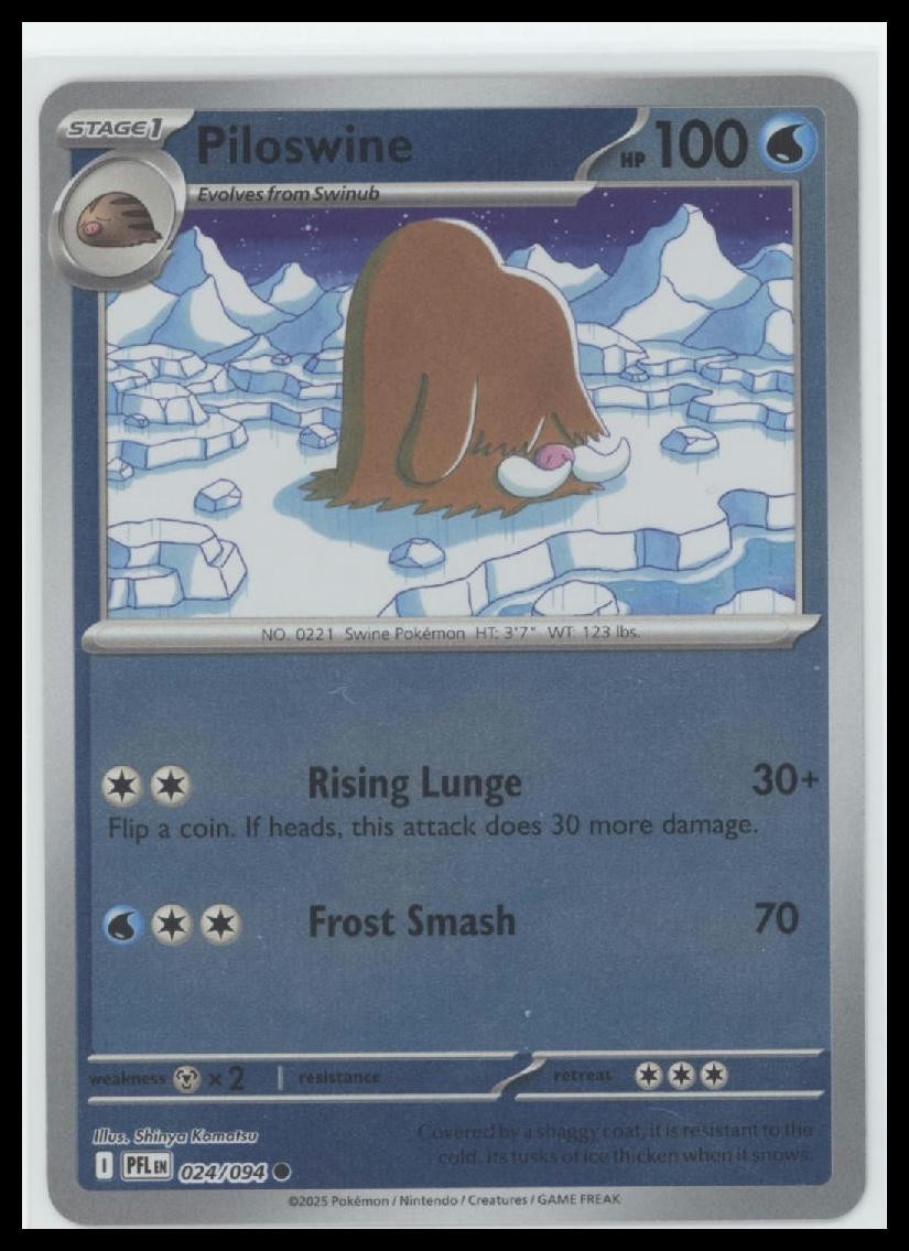 ❄️ Pokémon TCG Piloswine #24 Reverse Holo – Phantasmal Flames Uncommon
