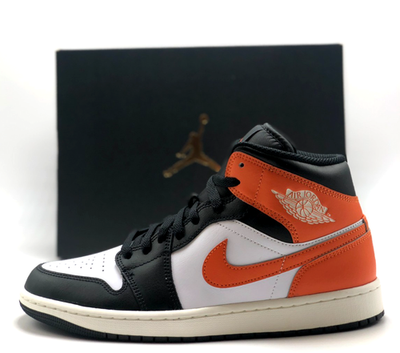 NEW* Men NIKE Air Jordan 1 Mid Starfish/Black (DQ8426 801), Sz 8.0