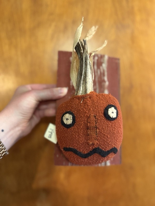 Hanging Primitive Pumpkin Head Doll Spooky Halloween Fall Decor Naive New Folk