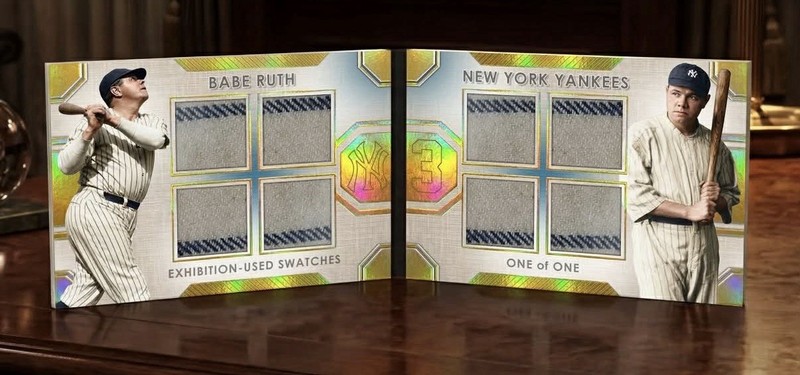 Babe Ruth 1940-41 Game Used GU Pinstripe Custom Relic Patch Jersey Fusion 1/1