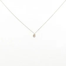 Authentic K10YG Diamond Necklace 0.02CT  #260-007-141-7578