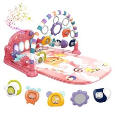 Baby Play Mat Gym 6-Mode Activity Mat Baby Toys Extra Guardrail Tummy Time Mat