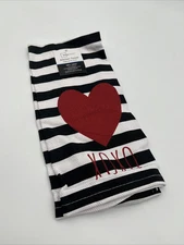 Mainstays Kitchen Towel: Heart XOXO Kitchen Towel, 100% Cotton - White, Black