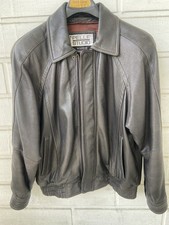 VTG Wilsons Leather Pelle Studio Black Leather Bomber Moto Jacket Men s Size M.