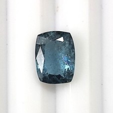Natural Blue Aquamarine Santa Maria Faceted Cushion Cut Loose Gemstone 1.45 CTS