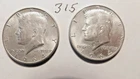 KENNEDY HALF DOLLAR,  90% SILVER, 1964-P,  1964-P---315