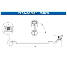 2x Bremsschlauch hinten für Seat Alhambra 710 711 Ateca KH7 Leon 5F1 | 24504568