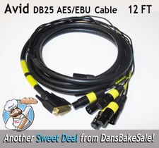 Nuovo cablaggio Avid Digidesign ProTools AES/EBU 8 canali da DB25 a XLR M/F 12 piedi