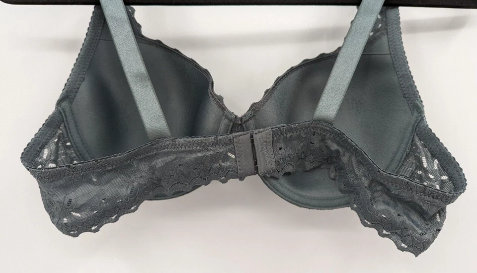 Sujetador Coobie para mujer 38B gris verde encaje ligeramente forrado Foto 4 de 4