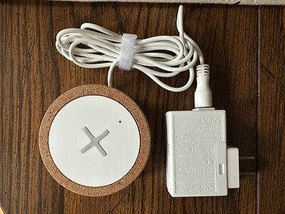 IKEA Smart Wireless Mobile Cell Phone Charger Pad Stand White/Cork