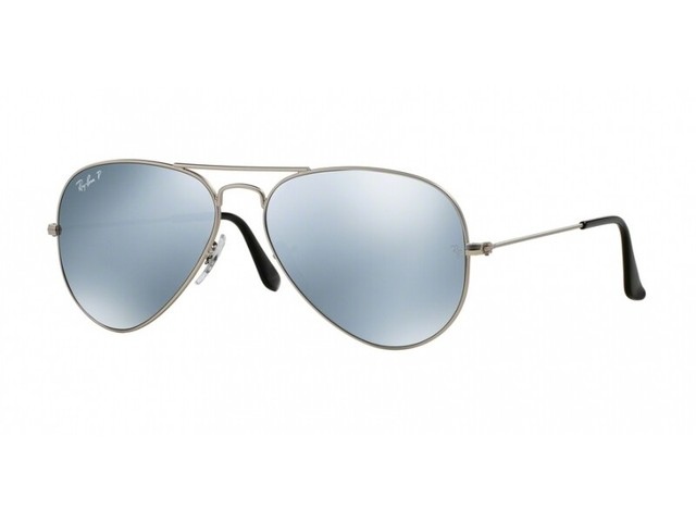 Ray-Ban Aviator Large Metal Sonnenbrillen Mit Polarisierte Gläser - Silber  (Rb3025 019/W3) Online Kaufen | Ebay
