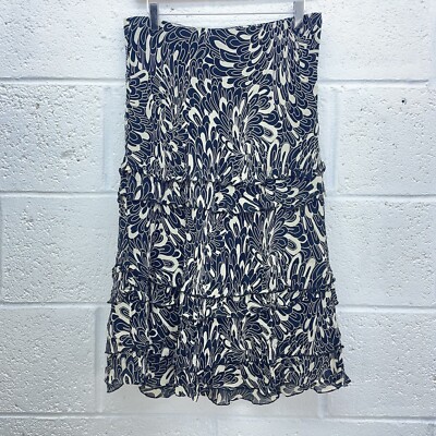 WALLIS VINTAGE FLORAL MIDI SKIRT BLACK CREAM FRILL CHIFFON WOVEN  
