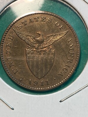 US PHILIPPINES ONE CENTAVO 1911-S #907 (MORE MEDALS & PAPER MONEY IN MY STORE)