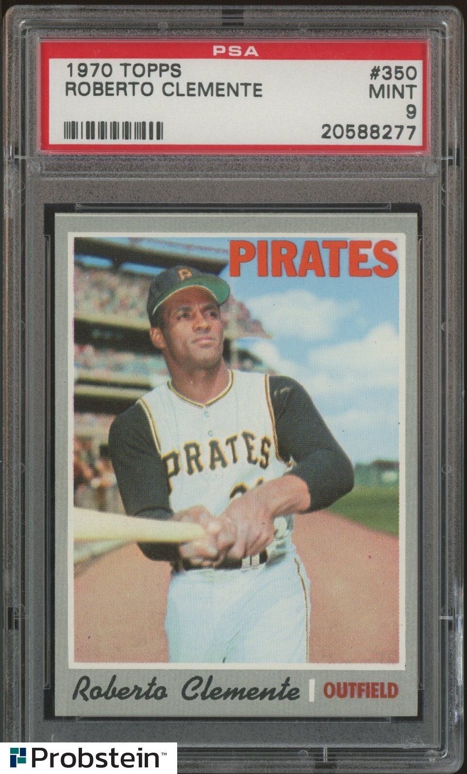 1970 Topps #350 Bob Roberto Clemente Pittsburgh Pirates HOF PSA 9 MINT
