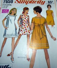 LOVELY VTG 1960s DRESS Sewing Pattern 7jp/32