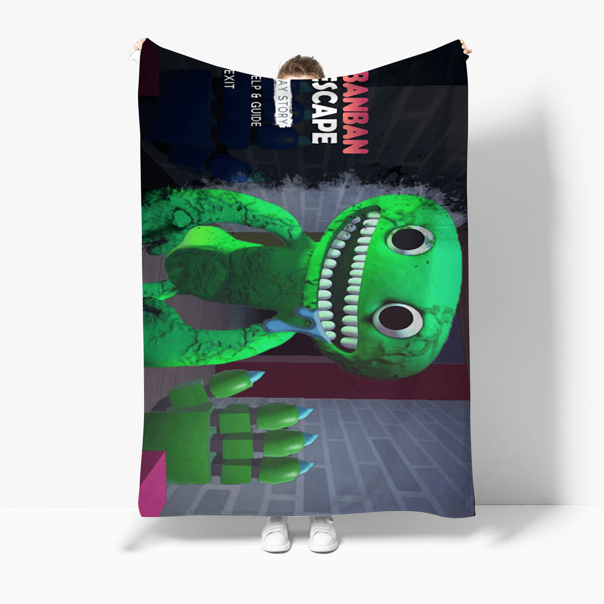 Poppy Playtime Huggy Wuggys Jogos de terror Throw Cobertores para