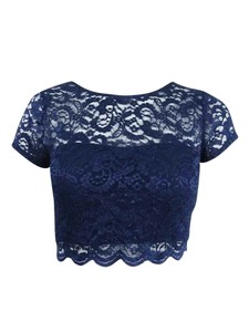 navy chiffon top