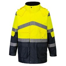 Portwest Hi-Vis Breathable Contrast Rain Jacket Waterproof Breathable S760