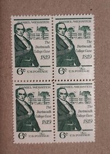 US 1380,  6 cent  Daniel Webster  Block of 4 MNH OG 1969