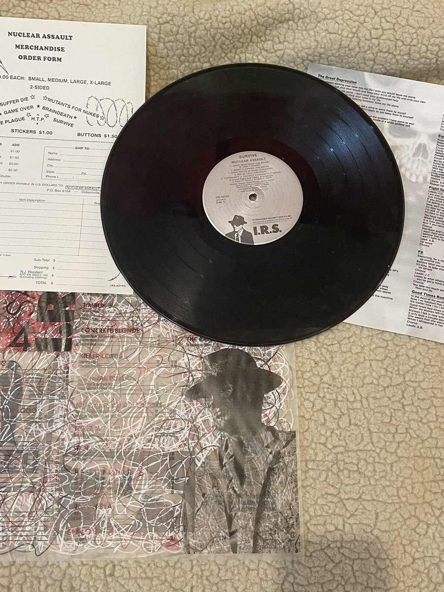 Nuclear Assault Survive Original 1988 IRS Speed Thrash Metal Promo