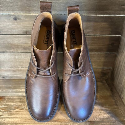 New NWOB Mens Born Bismark Brown‎ Leather Comfort Ankle Chukka Boots Size 11.5 M New NWOB Mens Born Bismark Brown Leather Comfort Ankle  main image 4