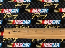 NASCAR Retro Licensed Fabric in Black 100 Cotton by the Yard 44/45" Wide