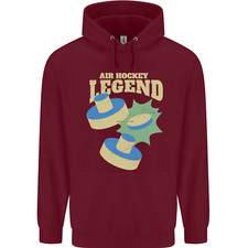 Funny Air Hockey Legend Mens 80% Cotton Hoodie