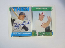 2016 Topps Heritage Then & Now # TAN YD Carl Yastrzemski Autograph / Signed Card