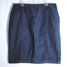 Torrid Women's Size 20 Denim Skirt Blue Jean Knee Length Laces Side Zip