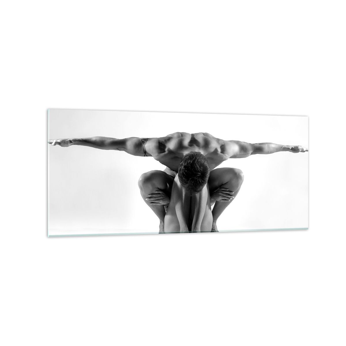 Impression sur Verre 120x50cm Tableaux Image Photo Mod?le corps muscles tatouage