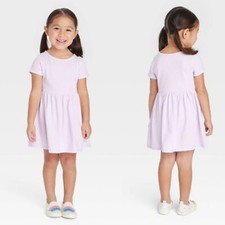 New Cat  Jack light Purple Short Sleeve Youth Dress Toddler Girls 5T