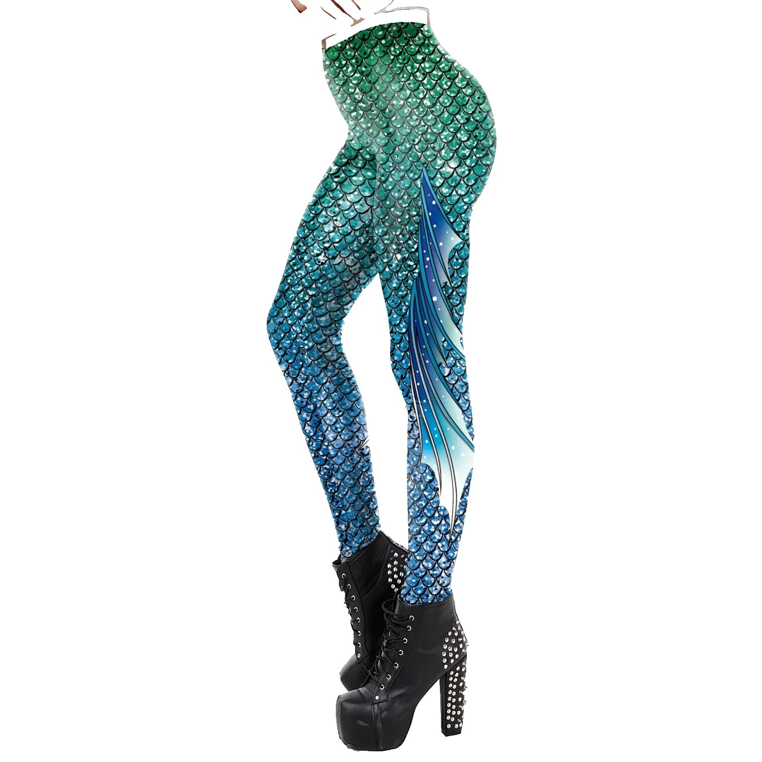 Polyester Mermaid Leggings for Women