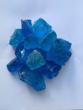 Crystal Turquoise Fire Glass, Large, Gas Fire Pits, Gas Fireplace, Landscape