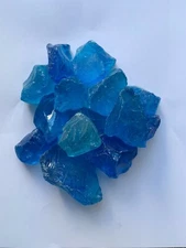 Crystal Turquoise Fire Glass, Large, Gas Fire Pits, Gas Fireplace, Landscape